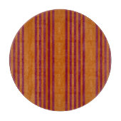 Bourgogrood en verbrand oranje vijf stripe patrone snijplank (Voorkant)