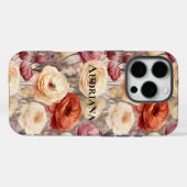 Bourgondi Crème Lente Bloemen Case-Mate iPhone Case (Achterkant (horizontaal))