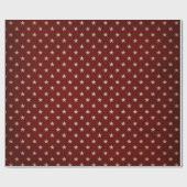 Bourgondi en Kraft Retro Kerstmis Cadeaupapier (Vlak)