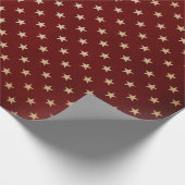 Bourgondi en Kraft Retro Kerstmis Cadeaupapier (Hoek)
