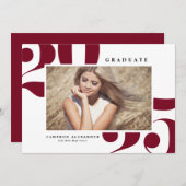 Bourgondië 2025 Vetgedrukte typografie Foto Afstud Aankondiging (Voorkant / Achterkant)