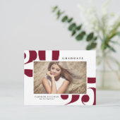 Bourgondië 2025 Vetgedrukte typografie Foto Afstud Aankondigingskaart (Staand voorkant)