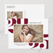 Bourgondië 2025 Vetgedrukte typografie Foto Afstud Uitnodiging Briefkaart (Voorkant / Achterkant)