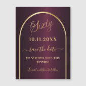 Bourgondië 60e verjaardag Save the Date magneet (Voorkant)