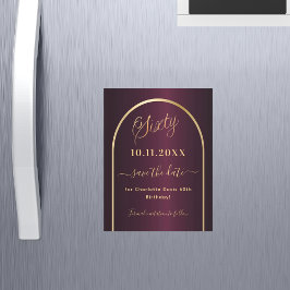 Bourgondië 60e verjaardag Save the Date magneet