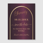 Bourgondië 70e verjaardag Save the Date magneet (Voorkant)