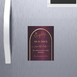 Bourgondië 80e verjaardag Save the Date magneet