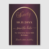 Bourgondië 90e verjaardag Save the Date magneet (Voorkant)