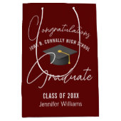 Bourgondië Afstuderen gepersonaliseerd afstudeerfe Medium Cadeauzakje (Voorkant)