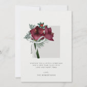 Bourgondië Amaryllis kerstgroen Feestdagenkaart (Voorkant)