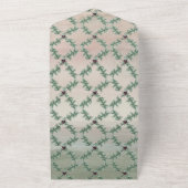 Bourgondië Bes Hulst Pijnboom Kerstmis All In One Uitnodiging (Buitenkant)