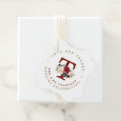 Bourgondië Blauw Bloemmotief Ronde Trouw Bedankjes Labels (In situ)