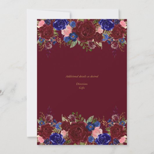 Bourgondië Blauw Roze Afsluitingsceremonie + Recep Kaart (Achterkant)