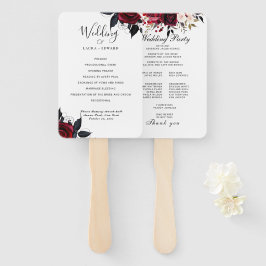 Bourgondië Bliss: Elegant Bloemenwijnpatroon in wi Handwaaier