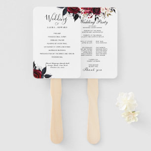 Bourgondië Bliss: Elegant Bloemenwijnpatroon in wi Handwaaier