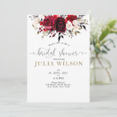 Bourgondië Bliss: Elegant Bloemenwijnpatroon in wi Kaart (Staand voorkant)