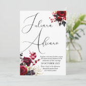 Bourgondië Bliss: Elegant Bloemenwijnpatroon in wi Kaart (Staand voorkant)