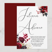 Bourgondië Bliss: Elegant Bloemenwijnpatroon in wi Kaart (Voorkant / Achterkant)