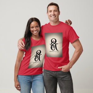 "Bourgondië Bliss: Paar Maroon T-shirts" T-shirt