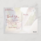 Bourgondië Bloemen 4 Foto Collage bruiloft Dank u Briefkaart (Achterkant)