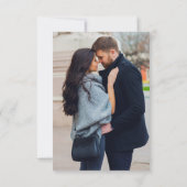 Bourgondië Bloemen Goud Lijst Navy Blue QR code RS RSVP Kaartje (Achterkant)