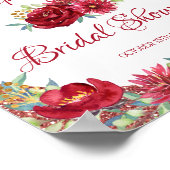 Bourgondië Bloemen nam Goud schittert Poster (Hoek)