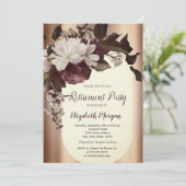  Bourgondië Bloemen pensioen Kaart (Staand voorkant)