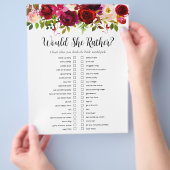 Bourgondië Bloemen Vrijgezellenfeest Spelletjes Flyer (Hand)