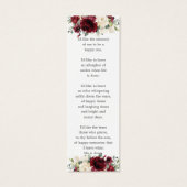 Bourgondië Bloemenfoto Begrafenismonument Bladwijz Mini Visitekaartjes (Achterkant)