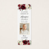 Bourgondië Bloemenfoto Begrafenismonument Bladwijz Mini Visitekaartjes (Voorkant)