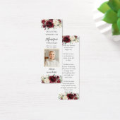 Bourgondië Bloemenfoto Begrafenismonument Bladwijz Mini Visitekaartjes (Bureau)