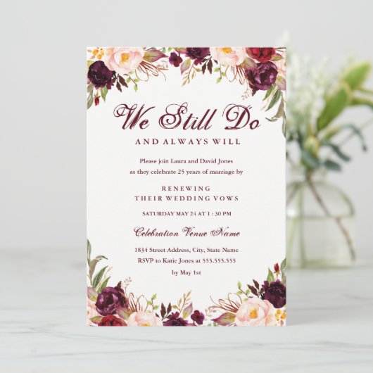 Bourgondië Bloemengelofte Vernieuwing Jubileum Uit Kaart (Staand voorkant)