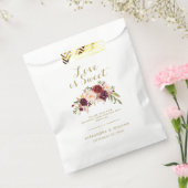 Bourgondië Bloemenliefde is zoete rustieke bruilof Bedankzakje (Gezegeld)