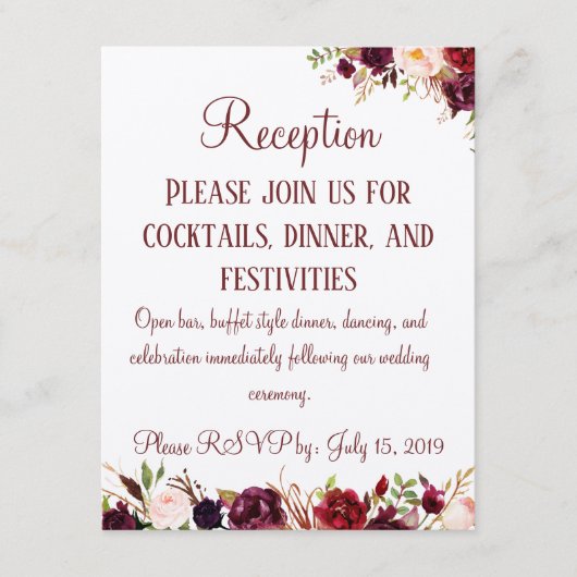 Bourgondië Bloemige Ontvangst Huwelijk Bijlage (Voorkant)