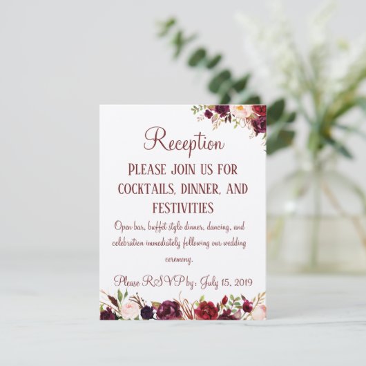 Bourgondië Bloemige Ontvangst Huwelijk Bijlage (Staand voorkant)