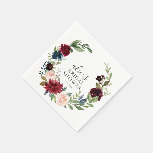 Bourgondië Blue Garden Vrijgezellenfeest Servet (Hoek)