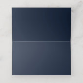 Bourgondië Blush Blauw Bloemen Bruiloft Gast Naam Plaatskaartje (Binnenkant ongevouwen)