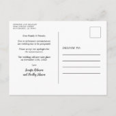 Bourgondië Blush Bloemen Datumkaartje Aankondigingskaart (Achterkant)