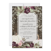 Bourgondië Blush Bloemen Rustieke Twinkle Lights B