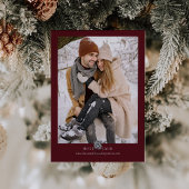 Bourgondië Blush Bloemen Winter Bruiloft Save the Kaart