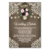 Bourgondië Blush Goud Mason Jar Trouwinzetstuk Kaa