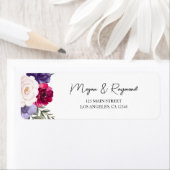 Bourgondië Blush & Navy Blue Bloom Gastenadres Etiket (Insitu)