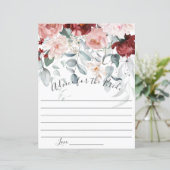 Bourgondië Blush Roze Bloemen Advies voor de Bruid (Staand voorkant)