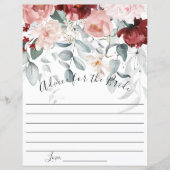 Bourgondië Blush Roze Bloemen Advies voor de Bruid (Voorkant)