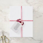 Bourgondië & Blush Roze Bloemen Bruids Display Dou Cadeaulabel (Met Touw)