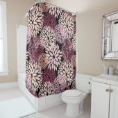 Bourgondië Blush roze bloemen Douchegordijn (In situ)