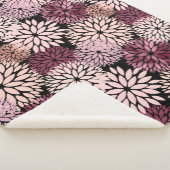 Bourgondië Blush roze bloemen Sherpa Deken (3/4)