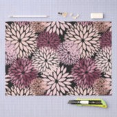 Bourgondië Blush roze bloemen Tissuepapier (Craft)