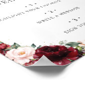 Bourgondië Blush Roze Bloemstuk Bijbel Guestbook B Poster (Hoek)