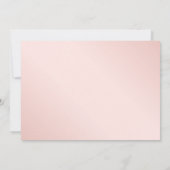 Bourgondië Blush Roze Gouden Bloemen Dank u kaart (Achterkant)